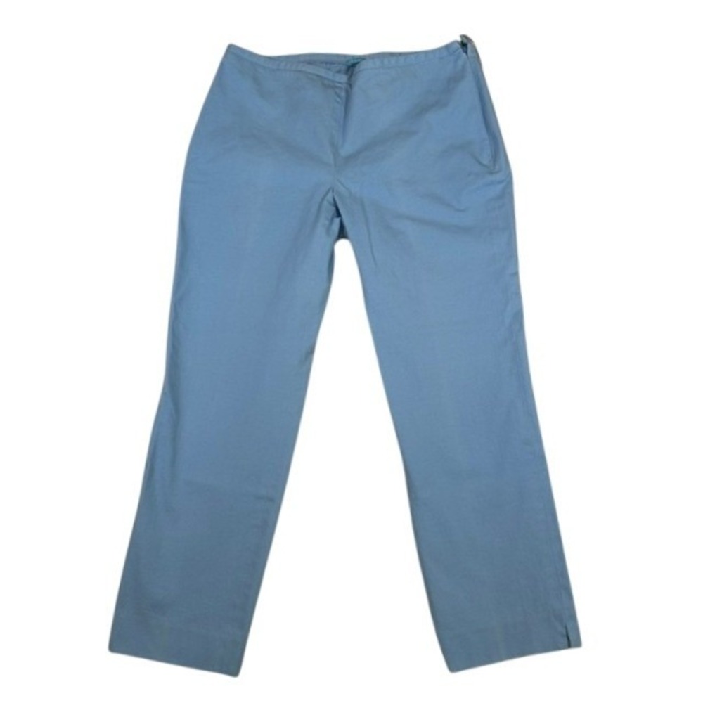 J. McLaughlin Women's Light Blue‎ Cotton Capri Crop Dress Pants Stretch 8